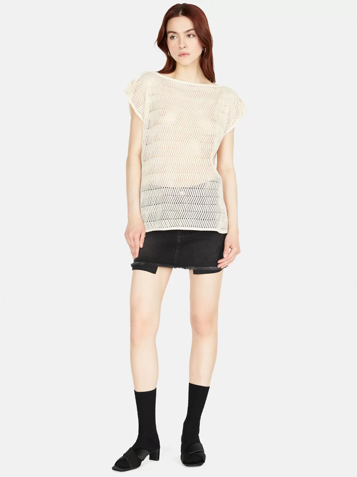 Reversible T-Shirt With Crochet<Sisley Sale