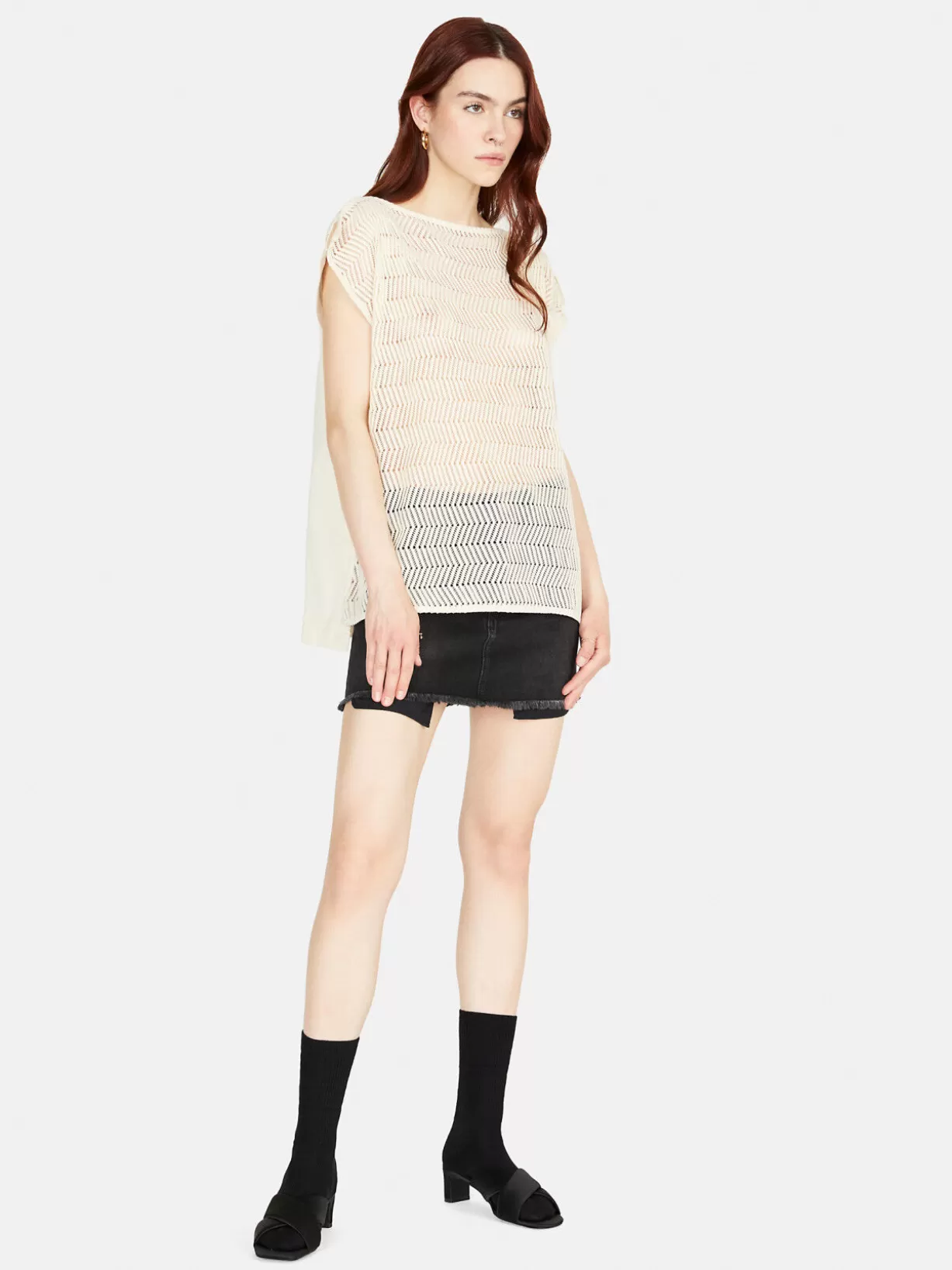 Reversible T-Shirt With Crochet<Sisley Sale