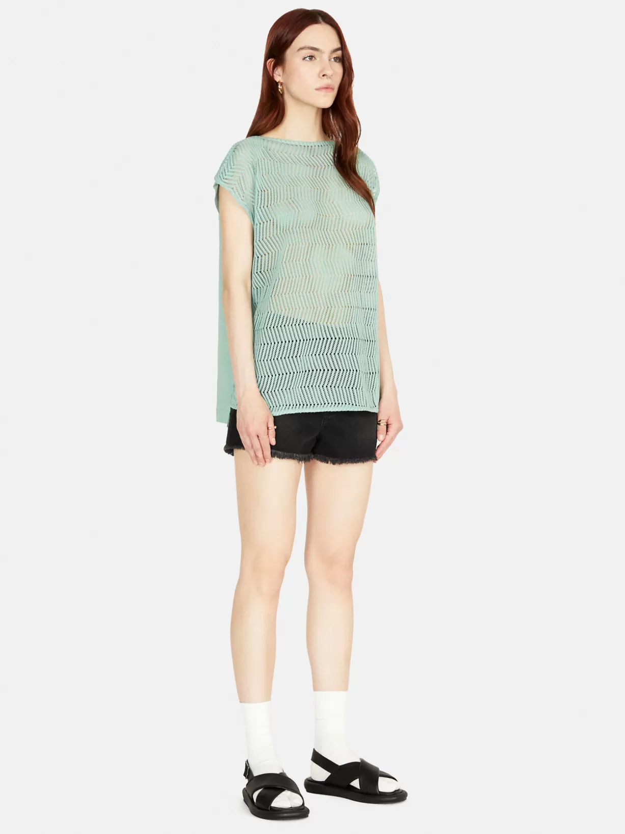 Reversible T-Shirt With Crochet<Sisley Fashion