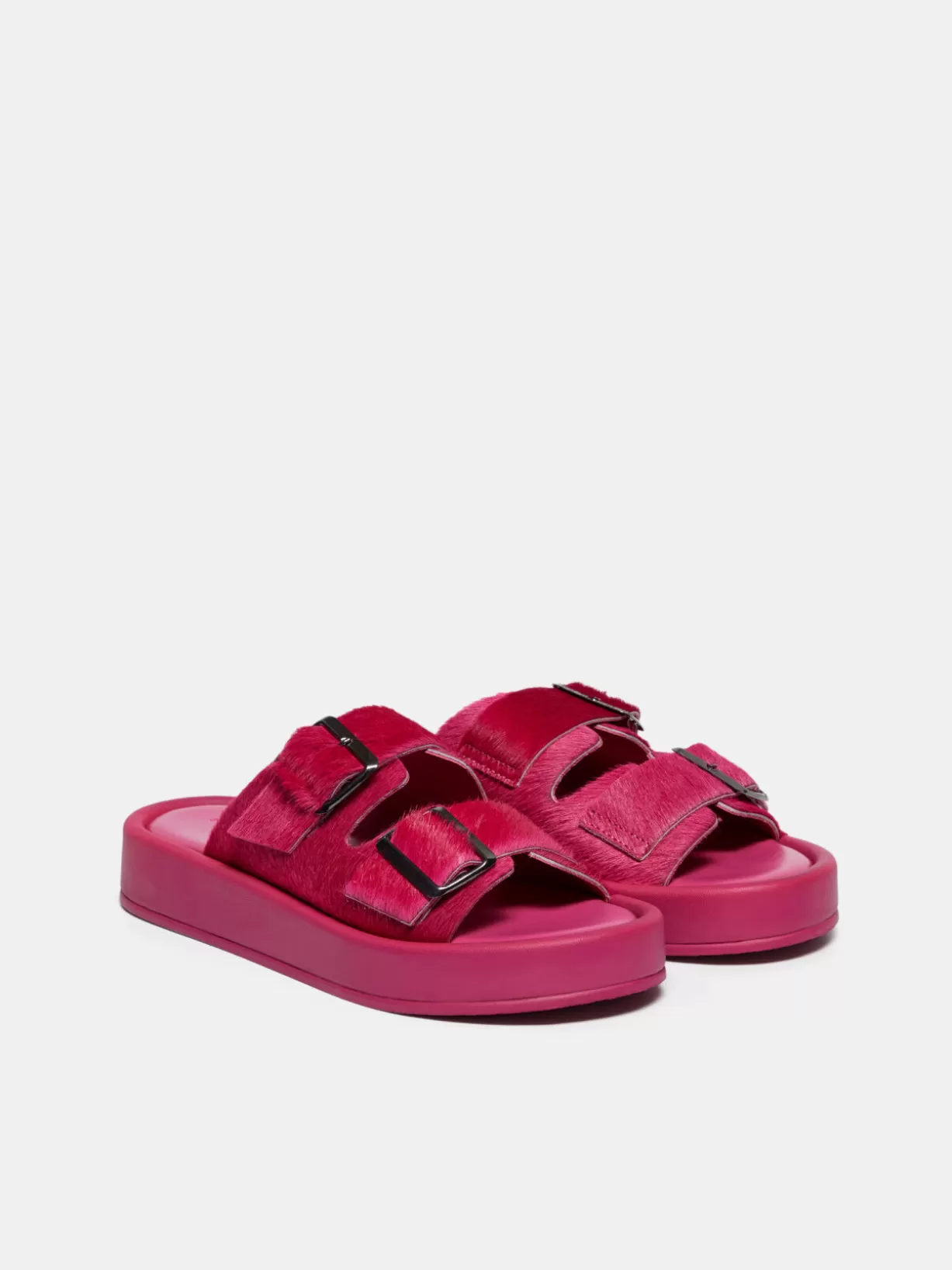 Sandals With Calf Hair Buckles<Sisley Cheap