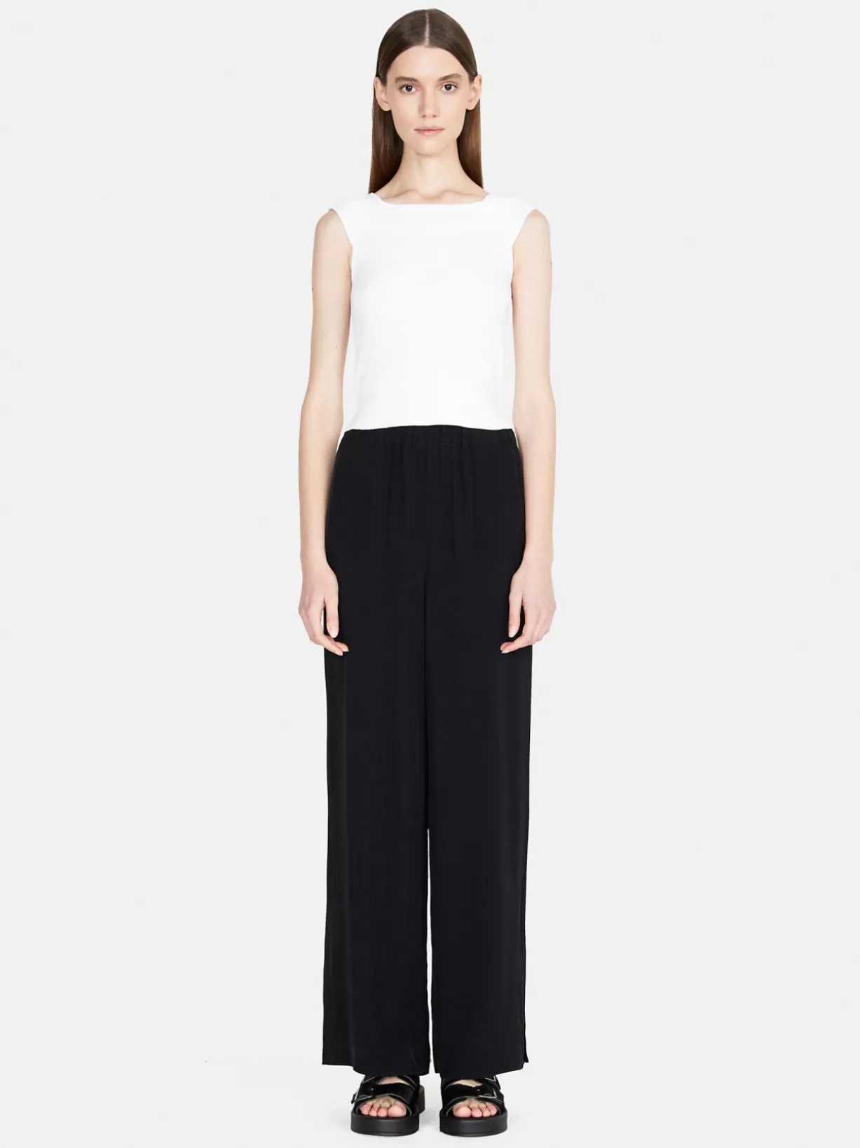 Shiny Palazzo Trousers<Sisley Best