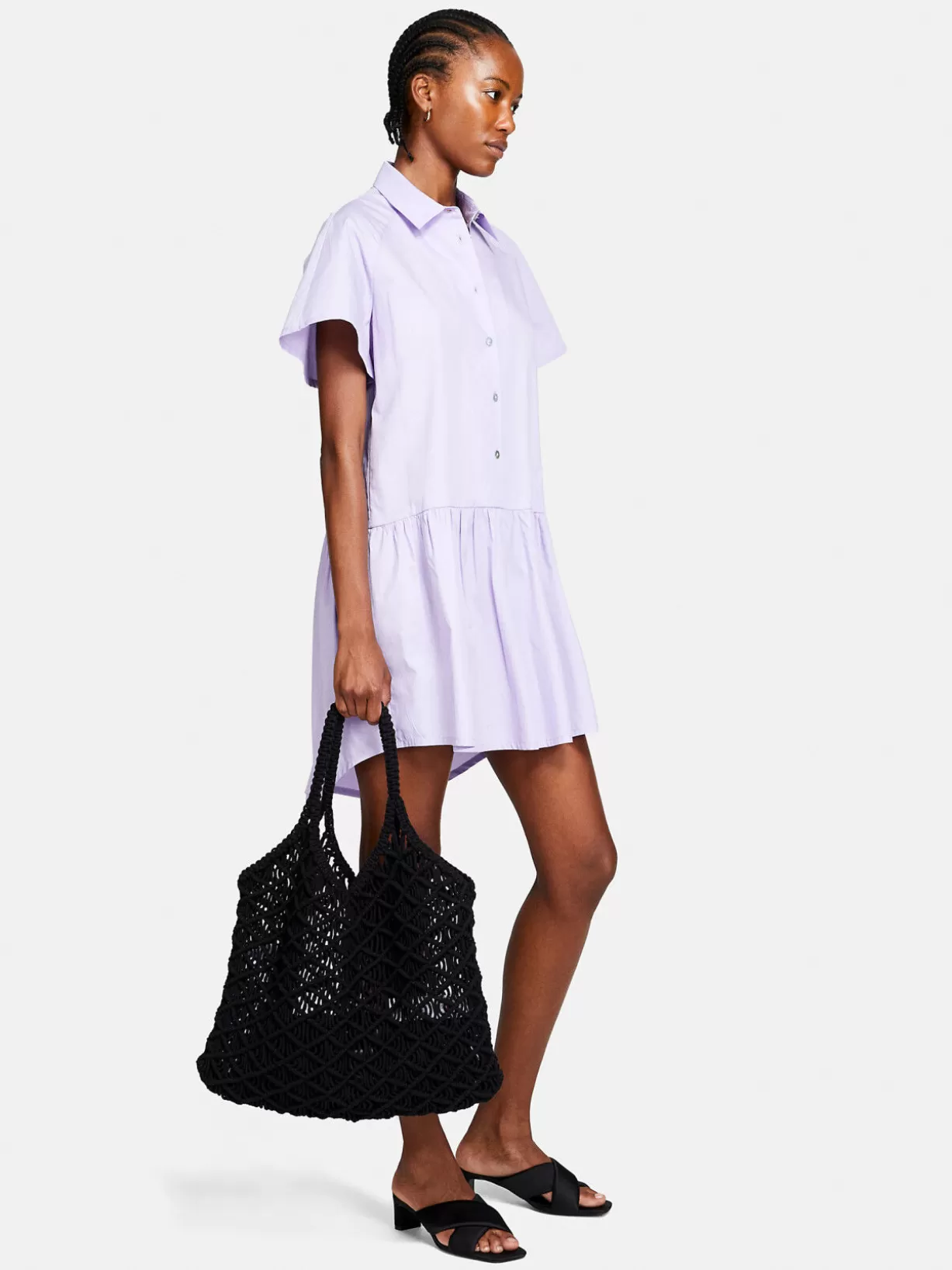 Shirt Dress With Maxi Frill<Sisley Flash Sale