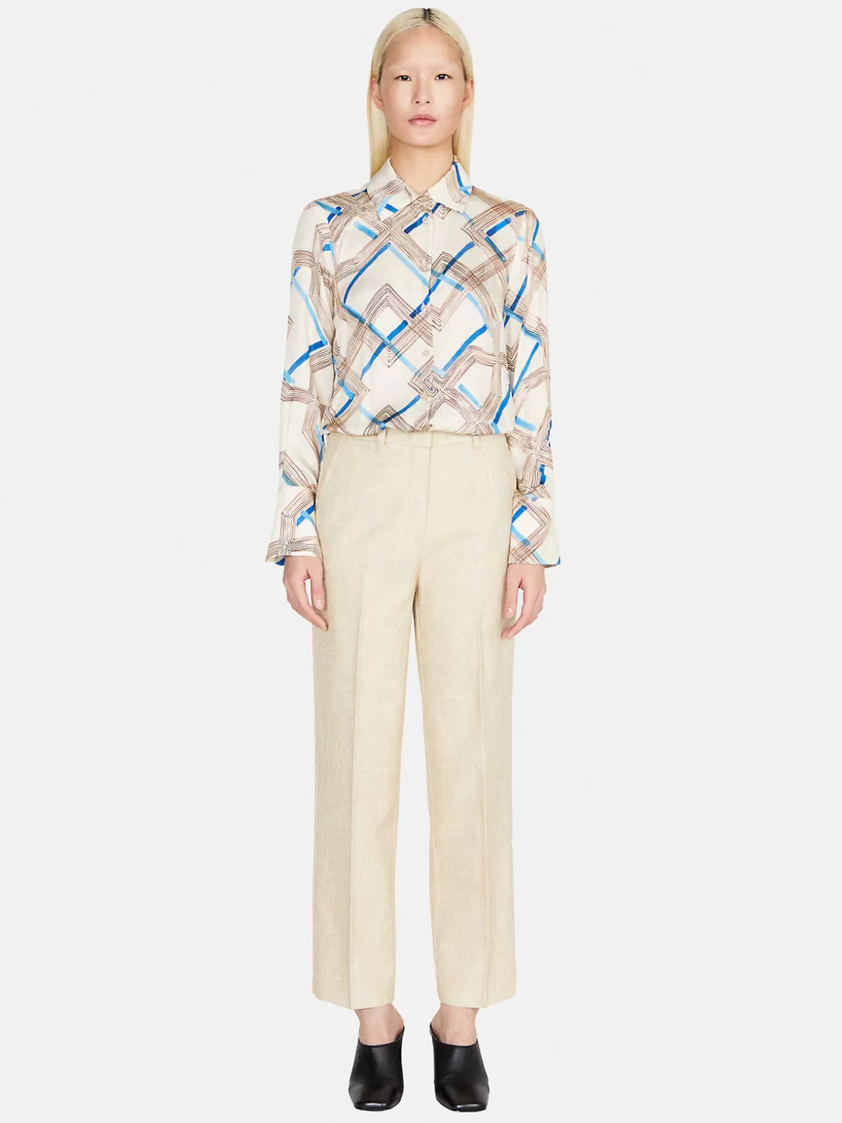 Shirt In Printed Satin<Sisley Shop