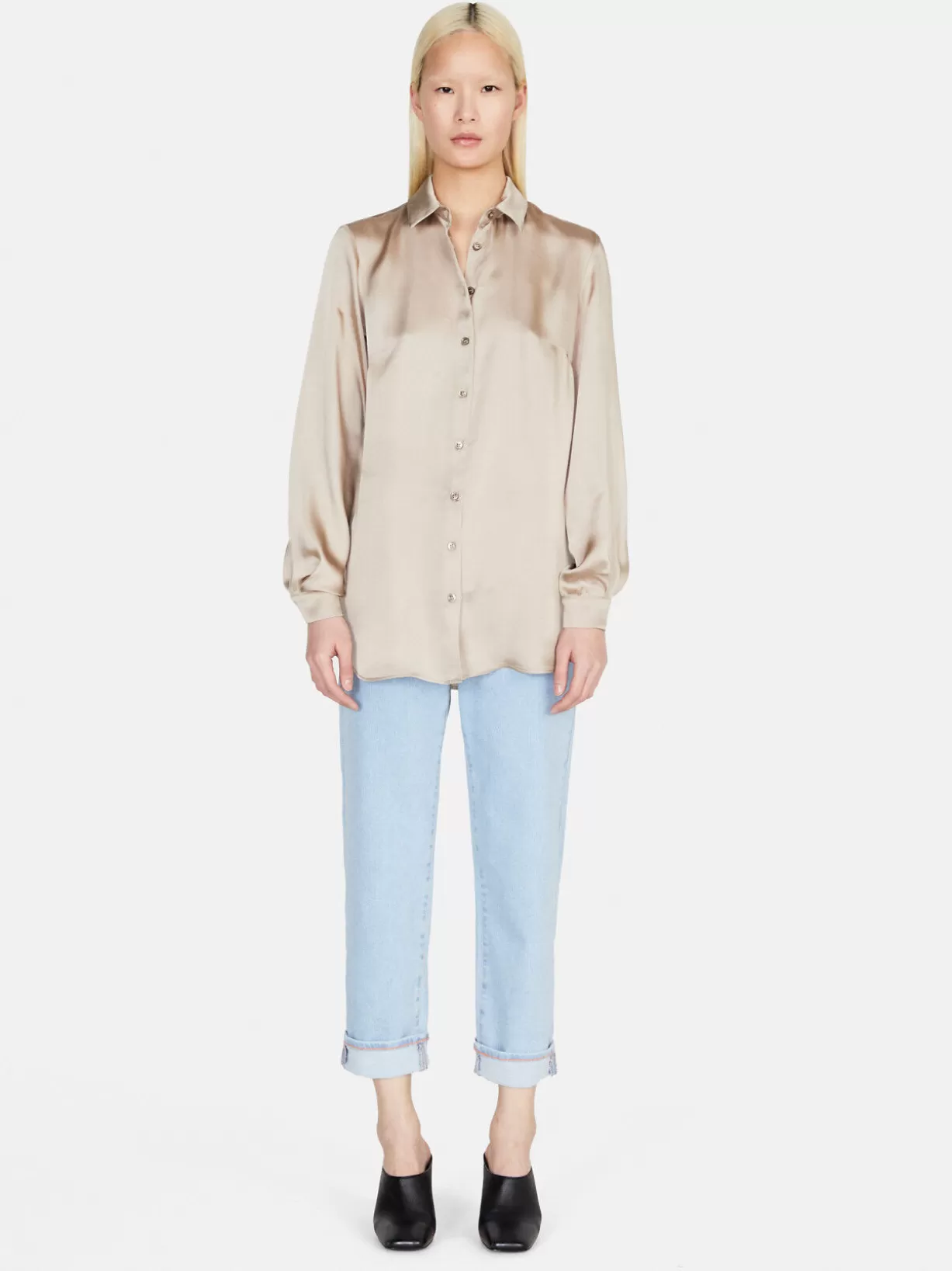 Shirt In Satin<Sisley Shop