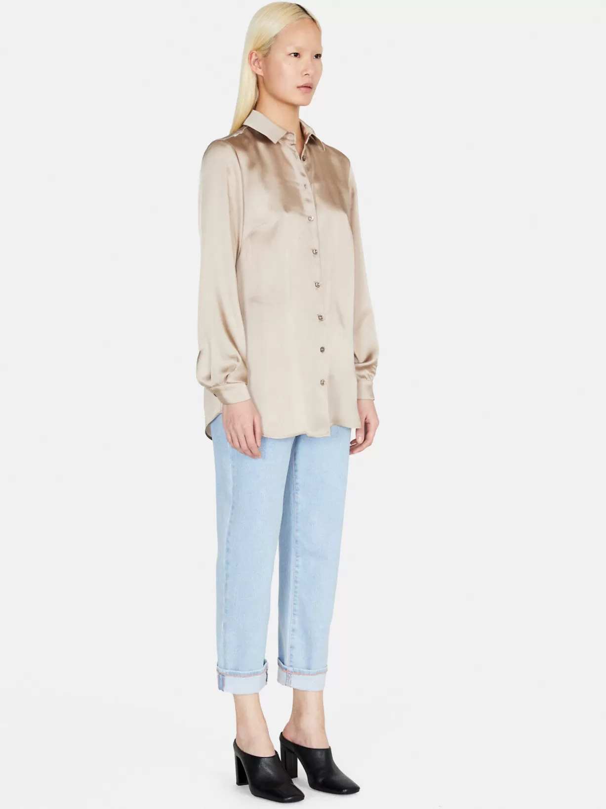 Shirt In Satin<Sisley Shop