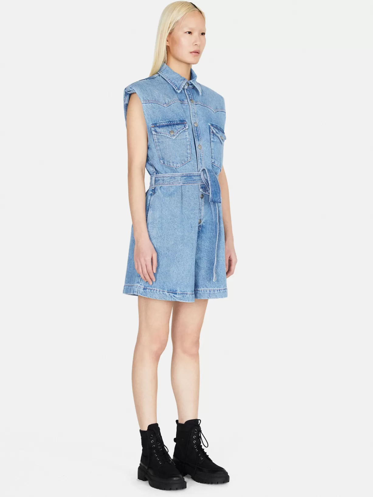 Short Denim Jumpsuit<Sisley Clearance