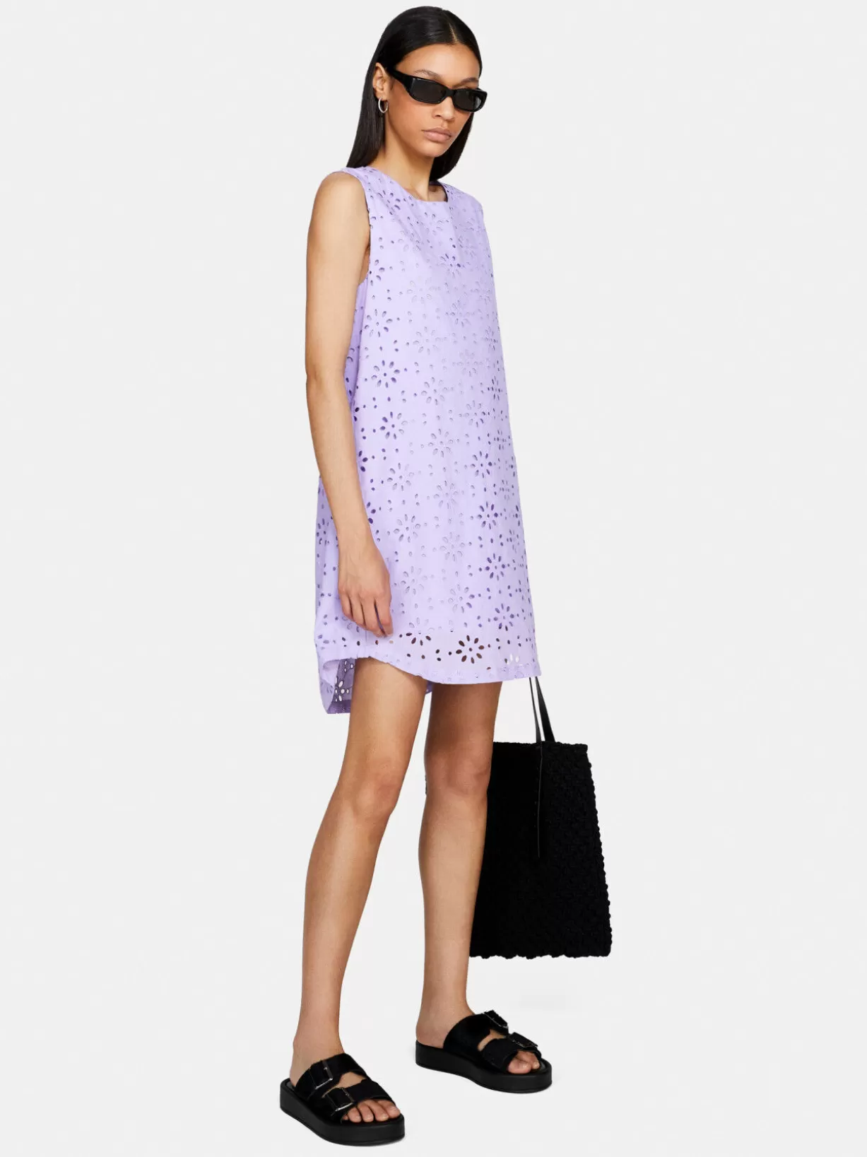 Short Dress In Broderie Anglaise<Sisley New