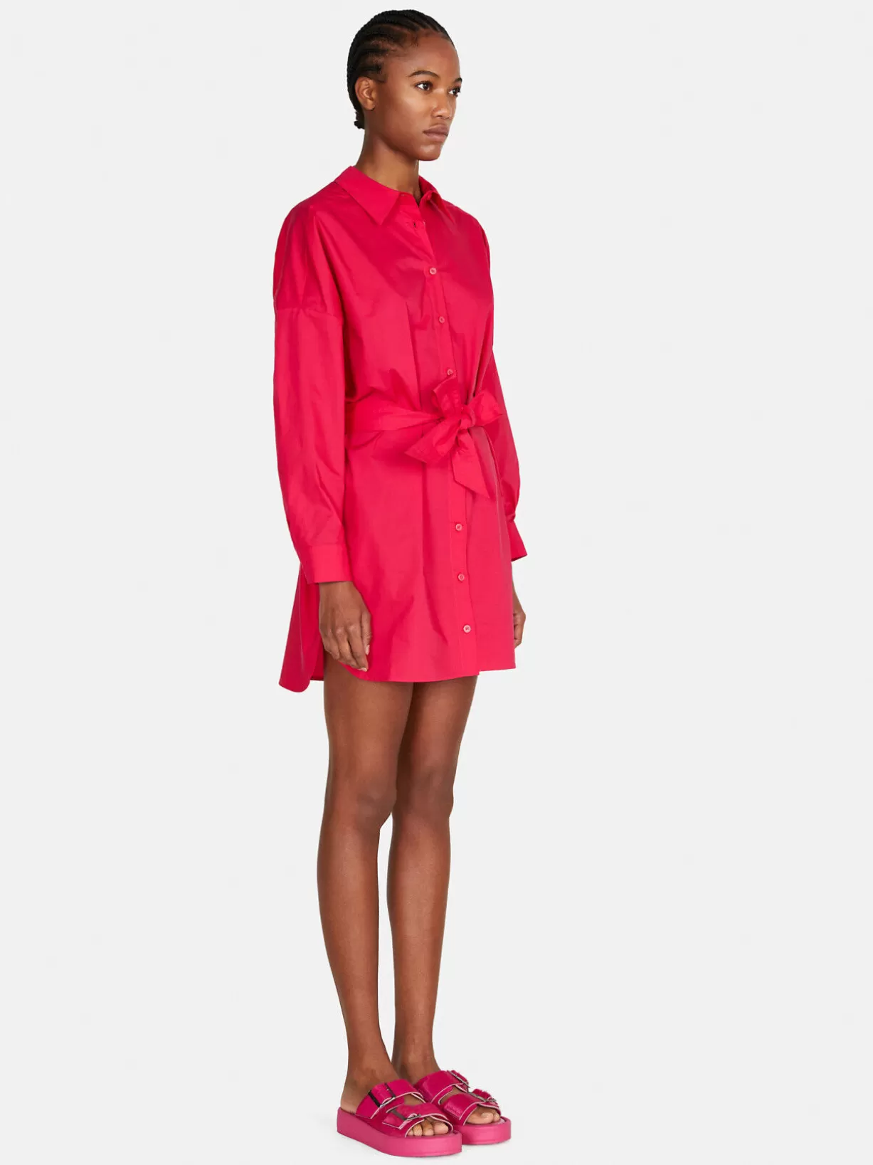 Short Shirt Dress With Sash<Sisley Online