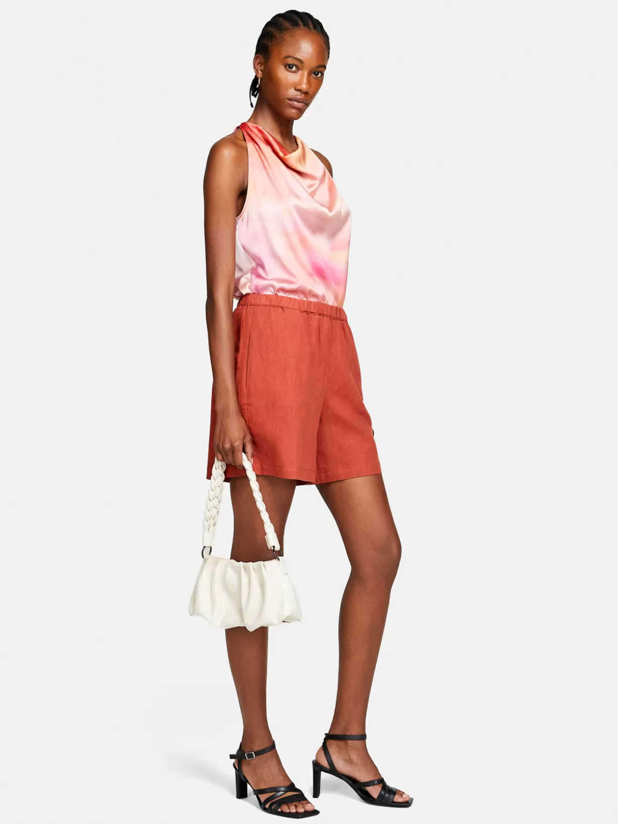 Shorts In Linen Blend<Sisley Clearance