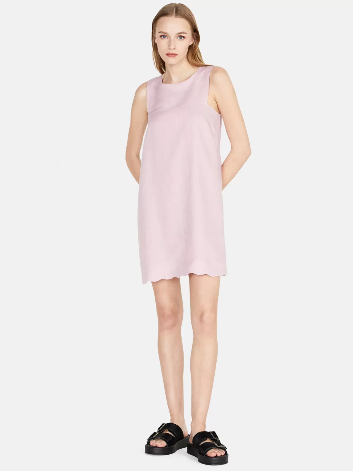 Sleeveless Dress In Linen<Sisley Cheap