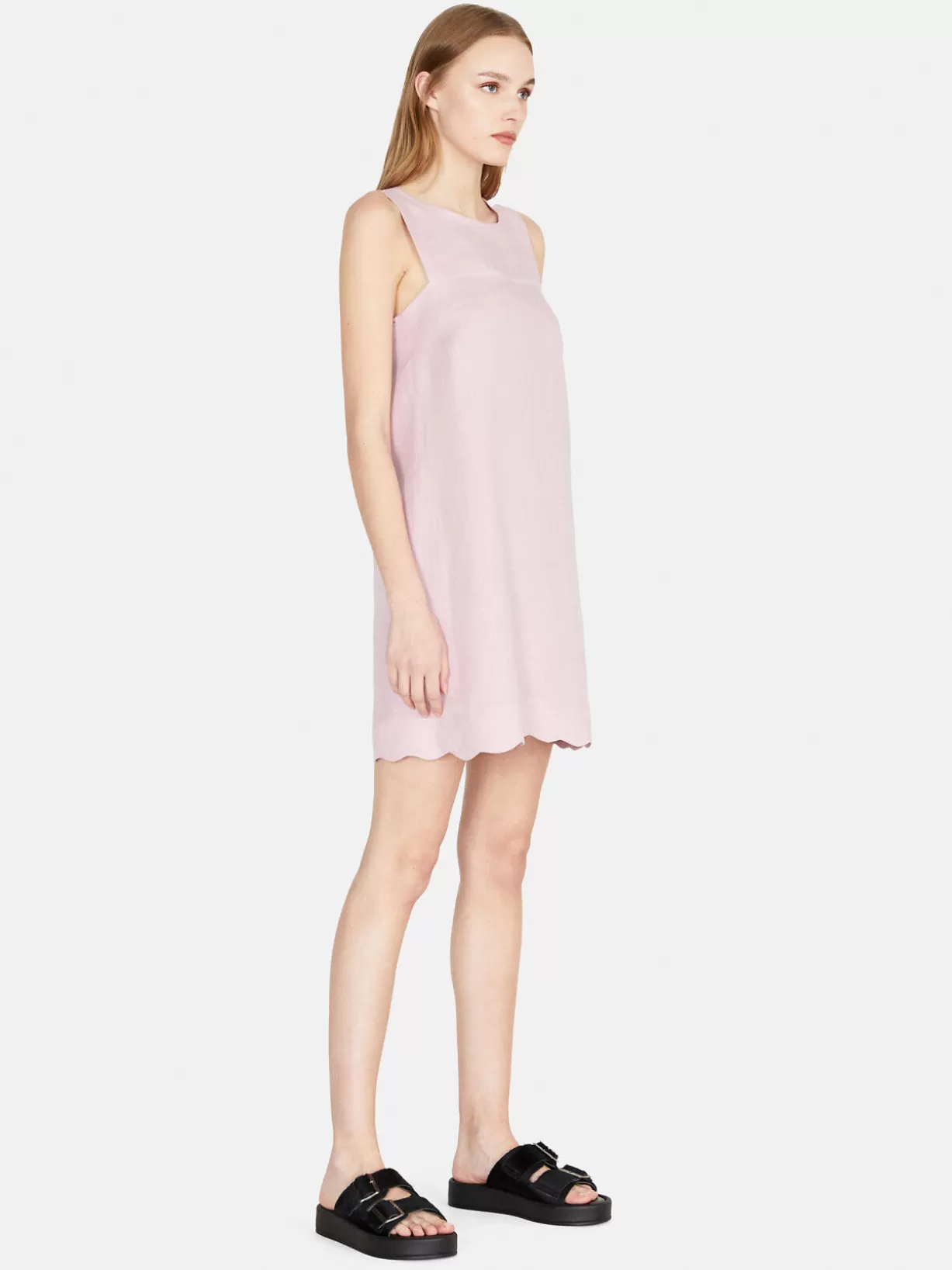 Sleeveless Dress In Linen<Sisley Cheap