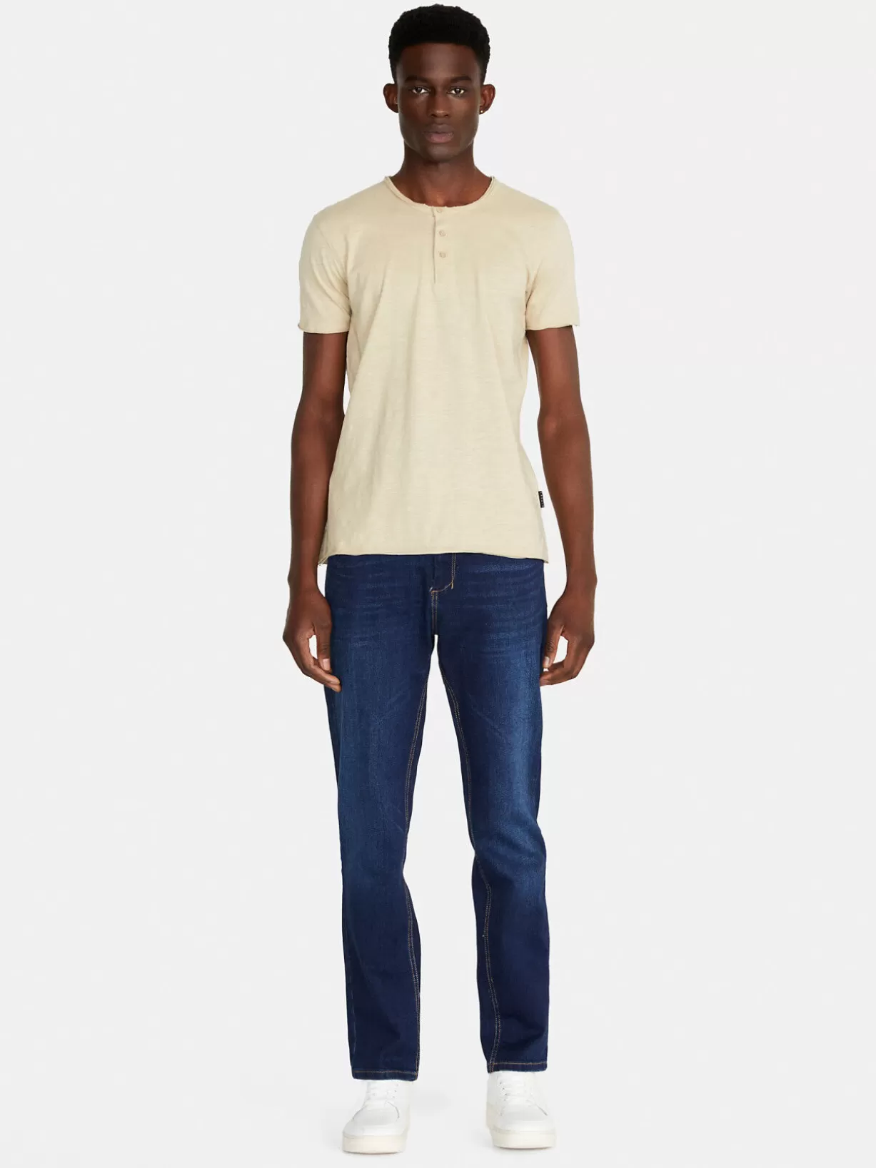 Slub Henley T-Shirt<Sisley Cheap