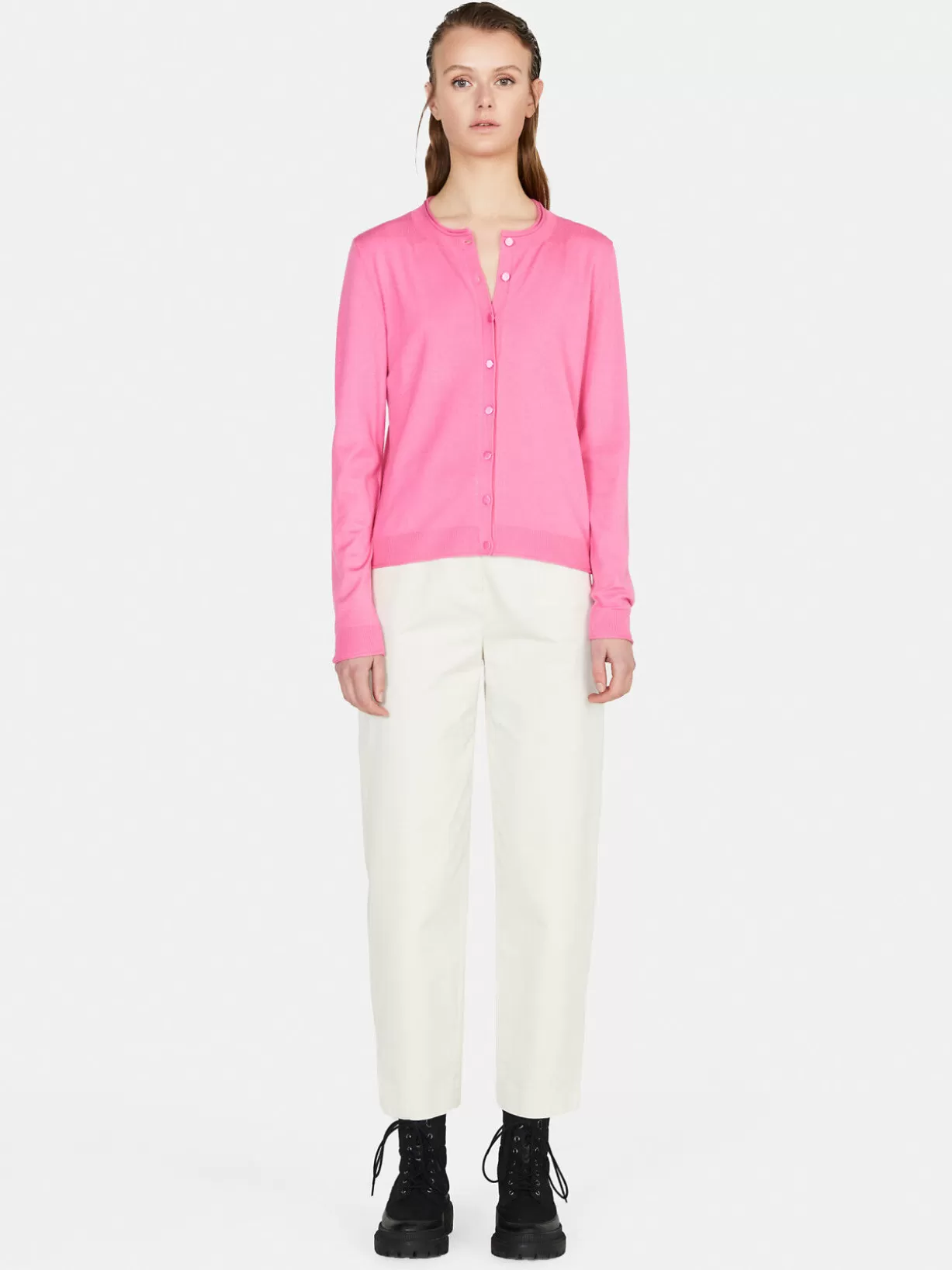 Solid Color Cardigan<Sisley Discount