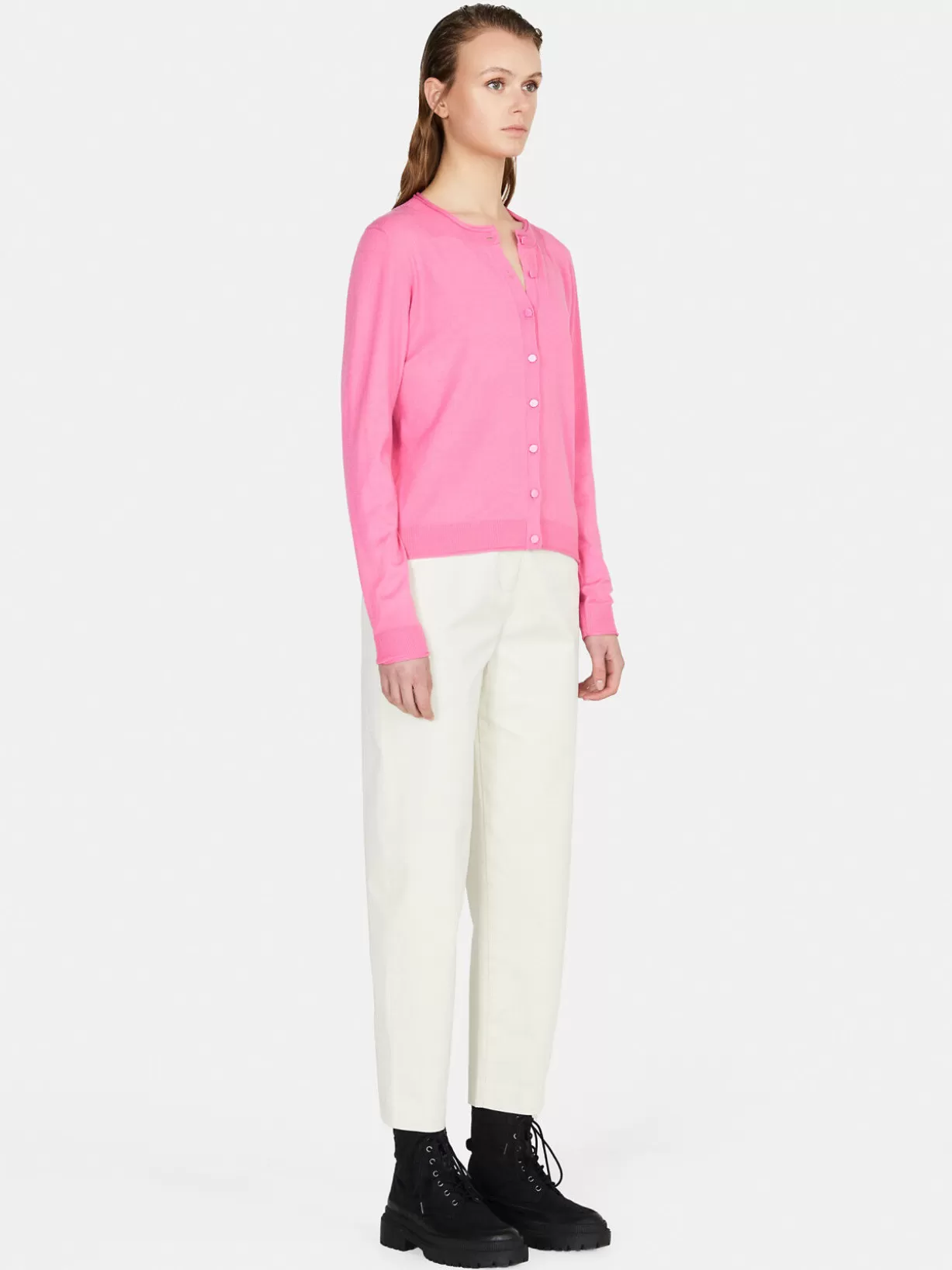 Solid Color Cardigan<Sisley Discount