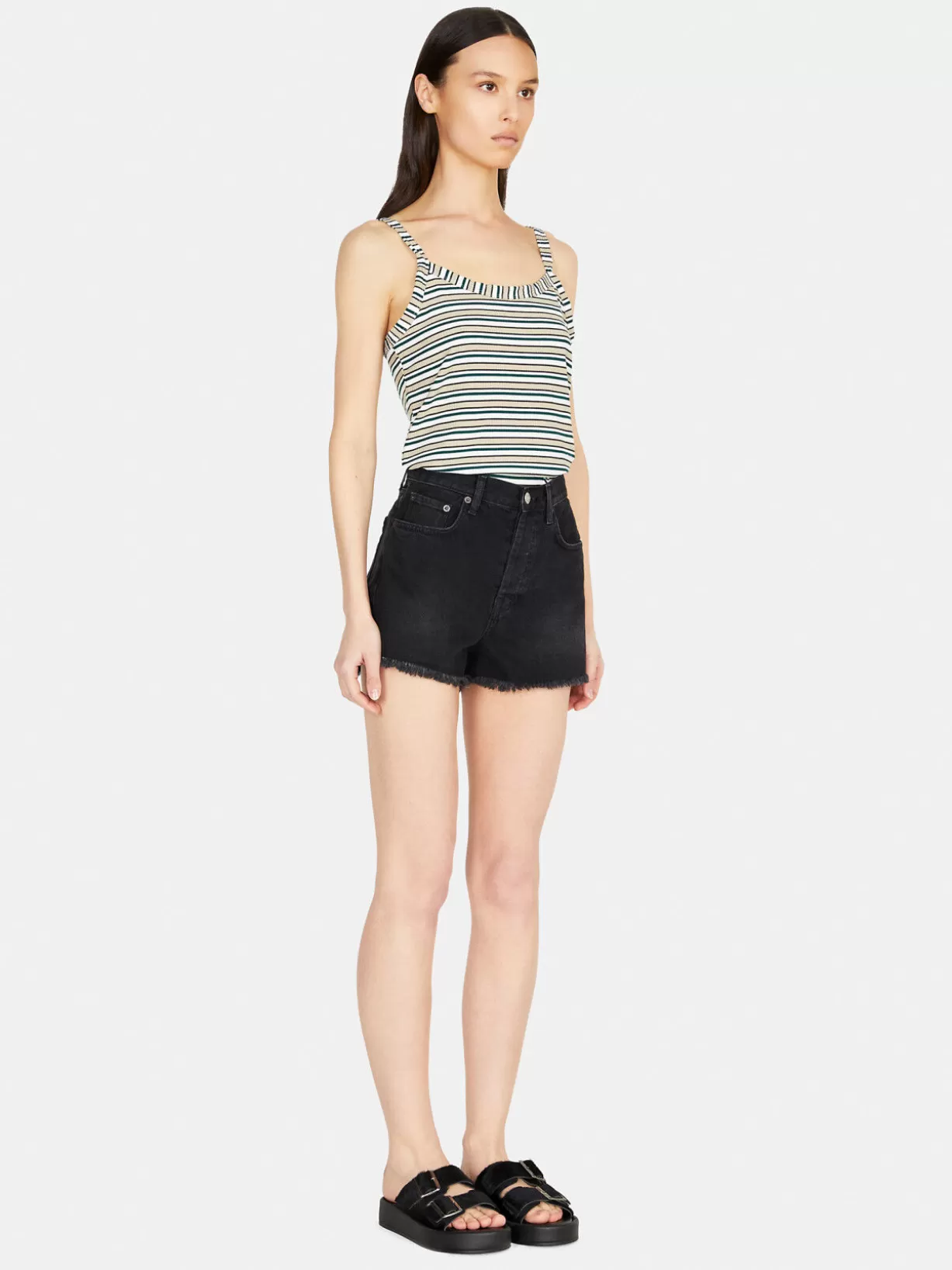 Striped Ribbed Tank Top<Sisley Shop