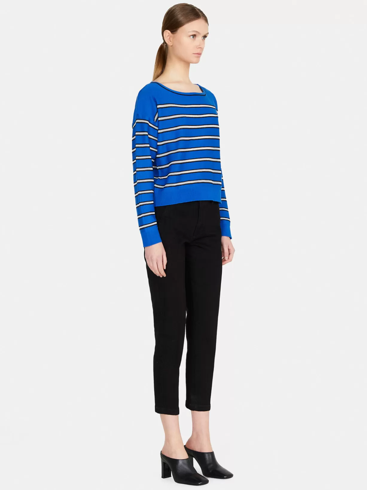 Striped Sheath Sweater<Sisley Flash Sale