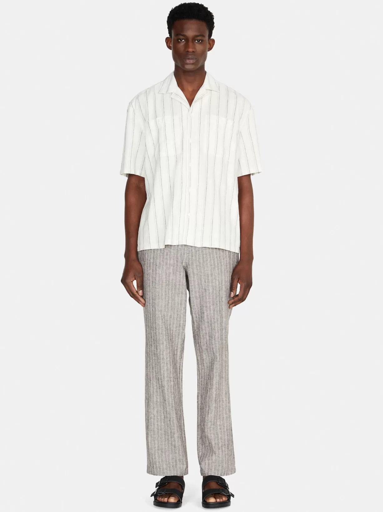 Striped Shirt In Linen Blend<Sisley Cheap