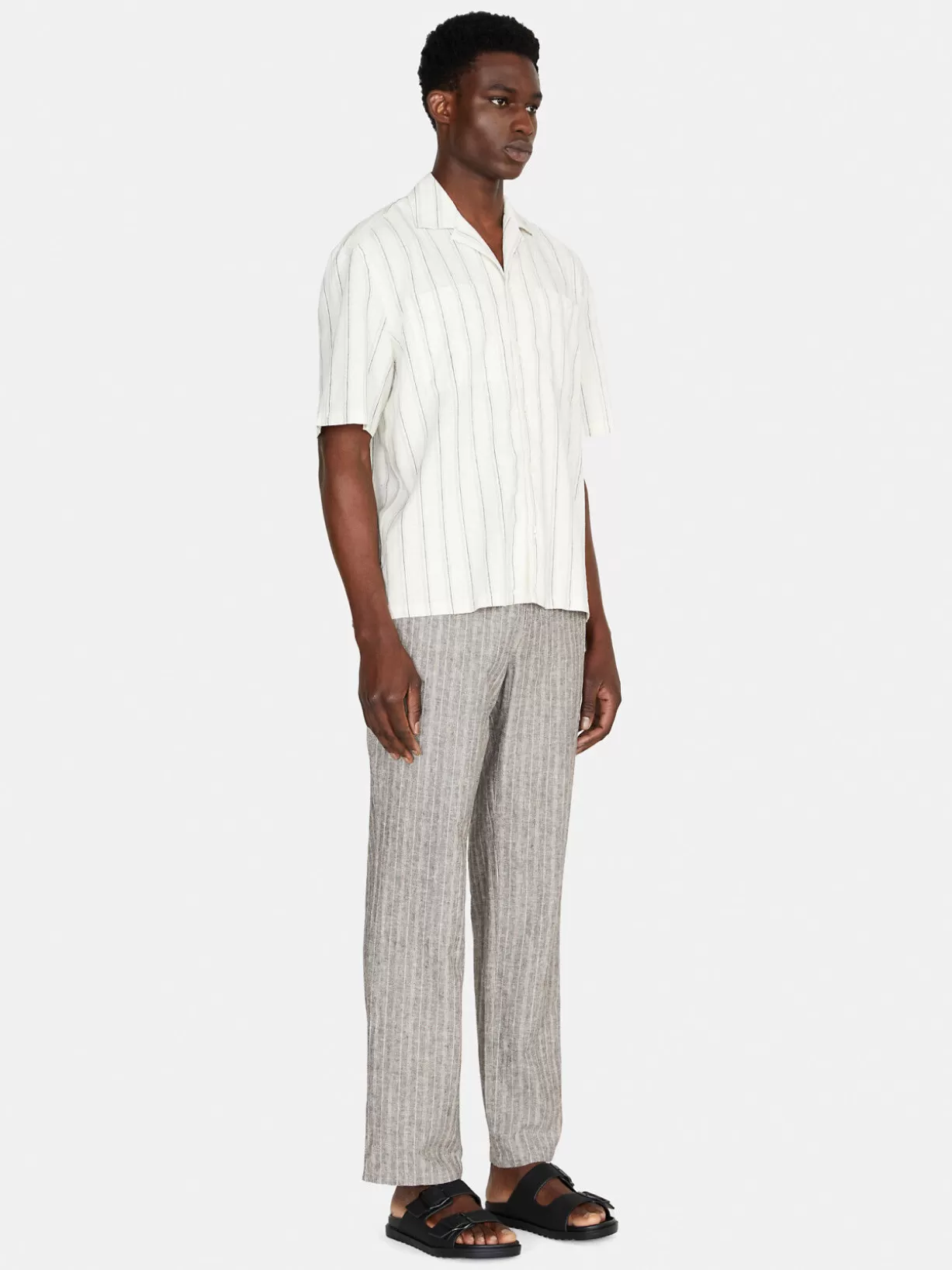 Striped Shirt In Linen Blend<Sisley Cheap