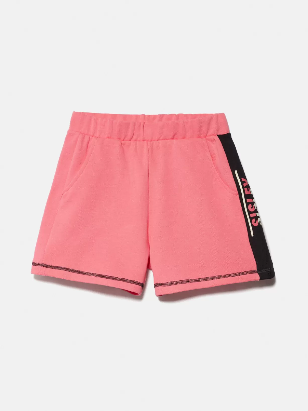 Sweat Shorts With Bands And Logo<Sisley Best Sale