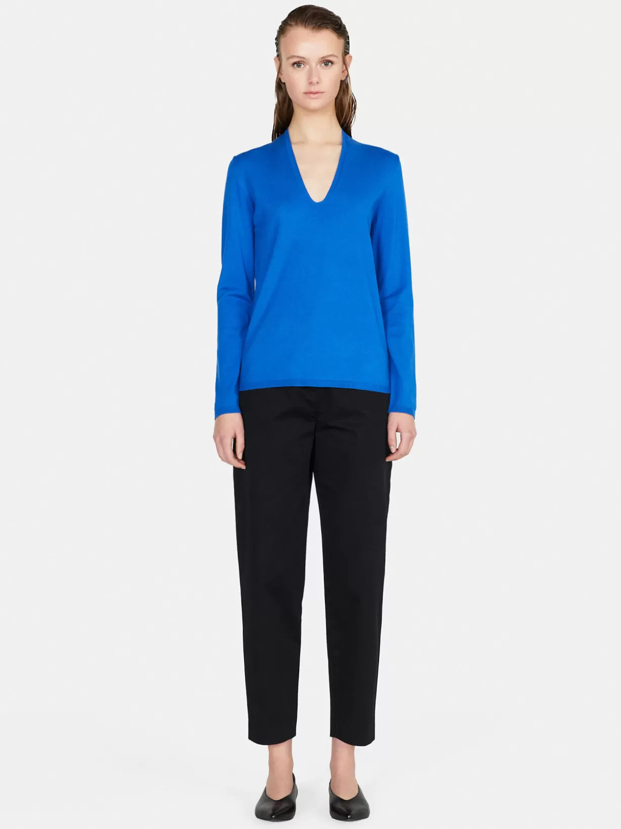 Sweater With Plunging Neckline<Sisley New