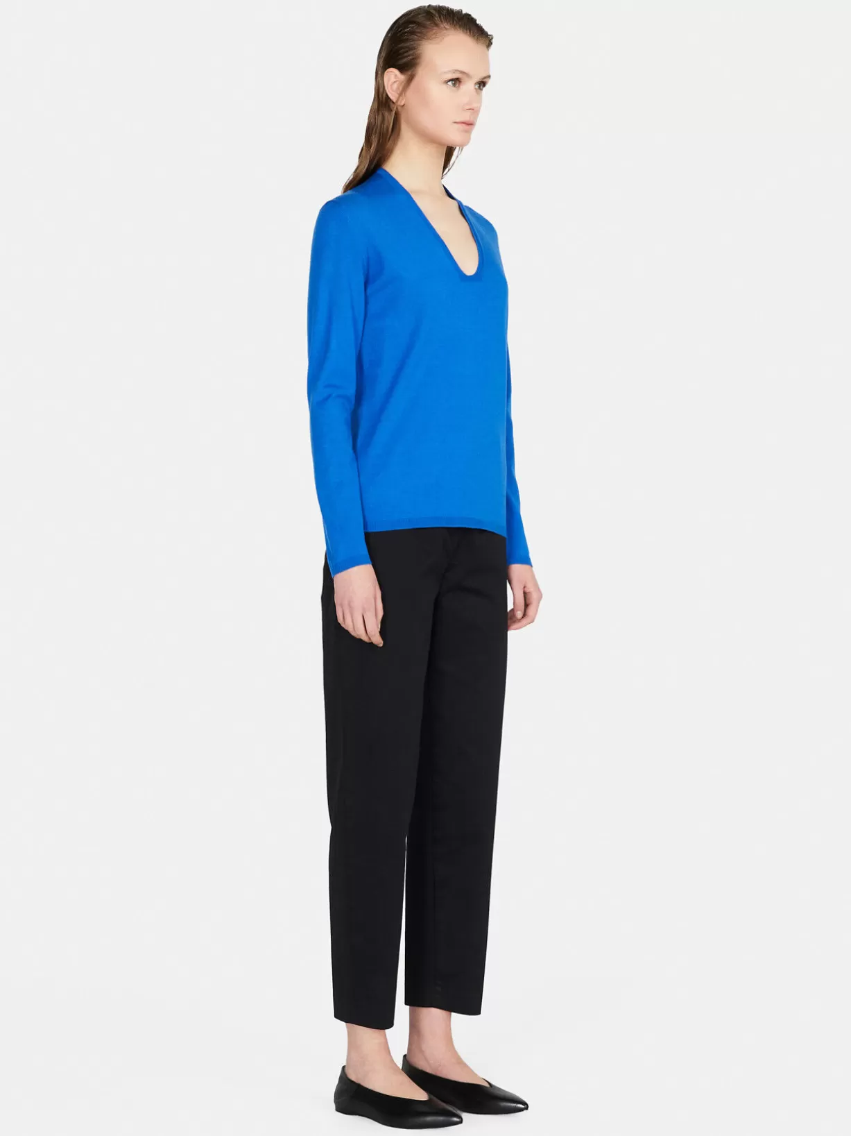 Sweater With Plunging Neckline<Sisley New