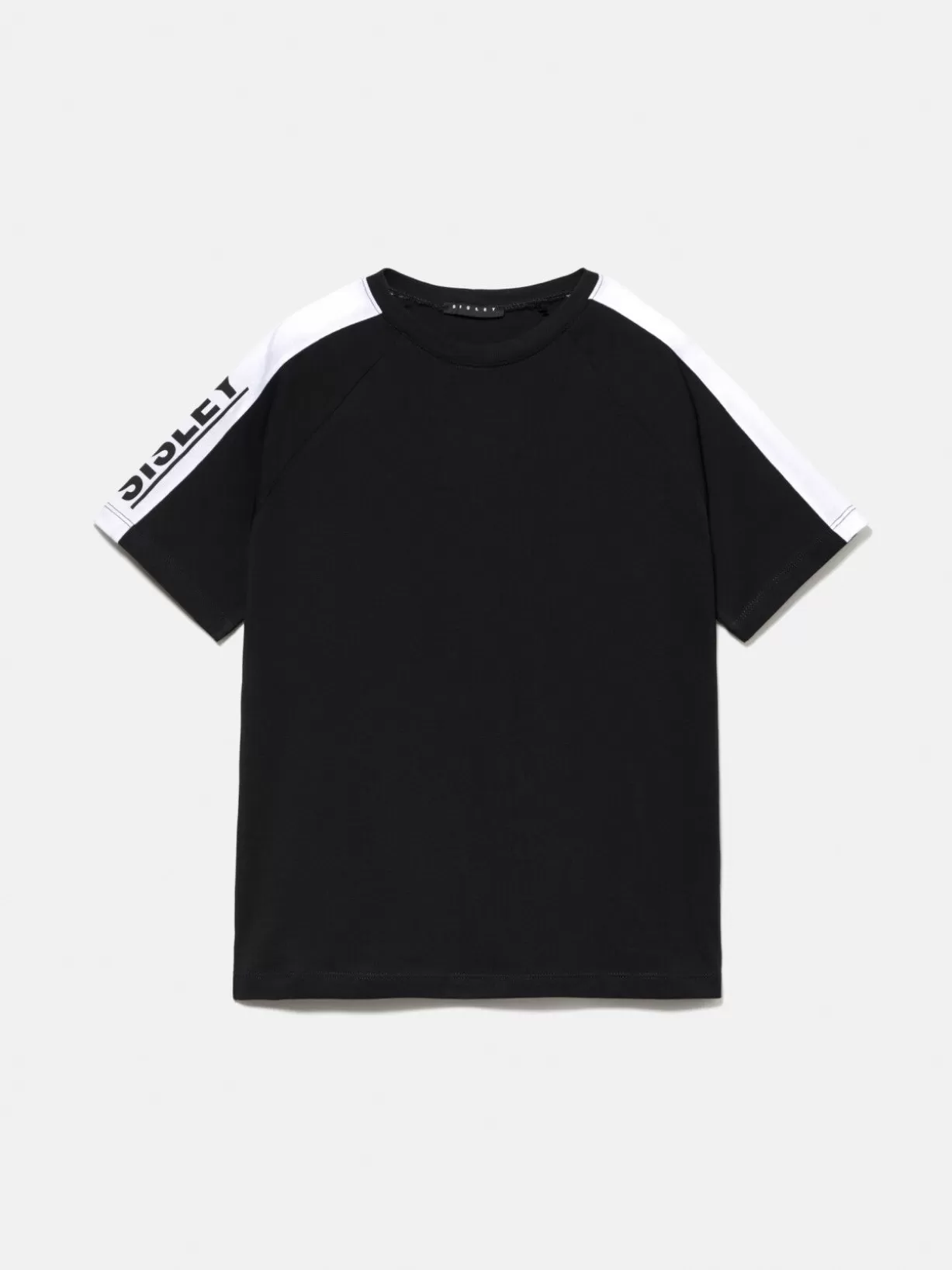 T-Shirt With Bands And Logo<Sisley Online