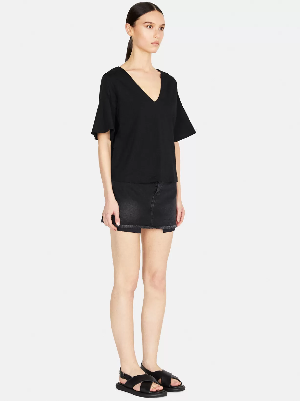 T-Shirt With Flared Sleeves<Sisley Discount