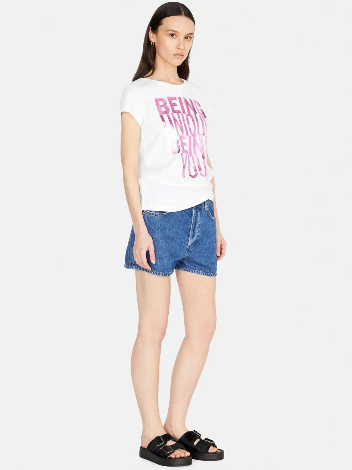 T-Shirt With Foil Print<Sisley Sale