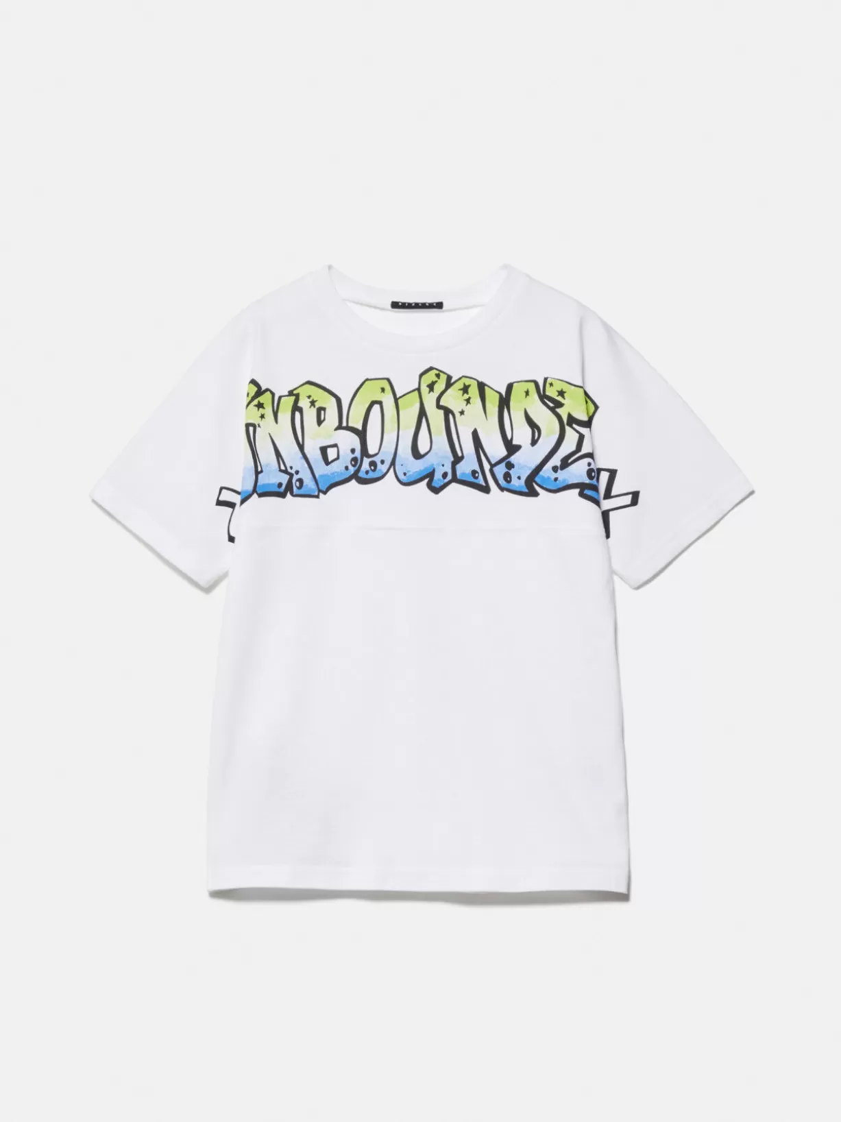 T-Shirt With Graffiti Print<Sisley Cheap