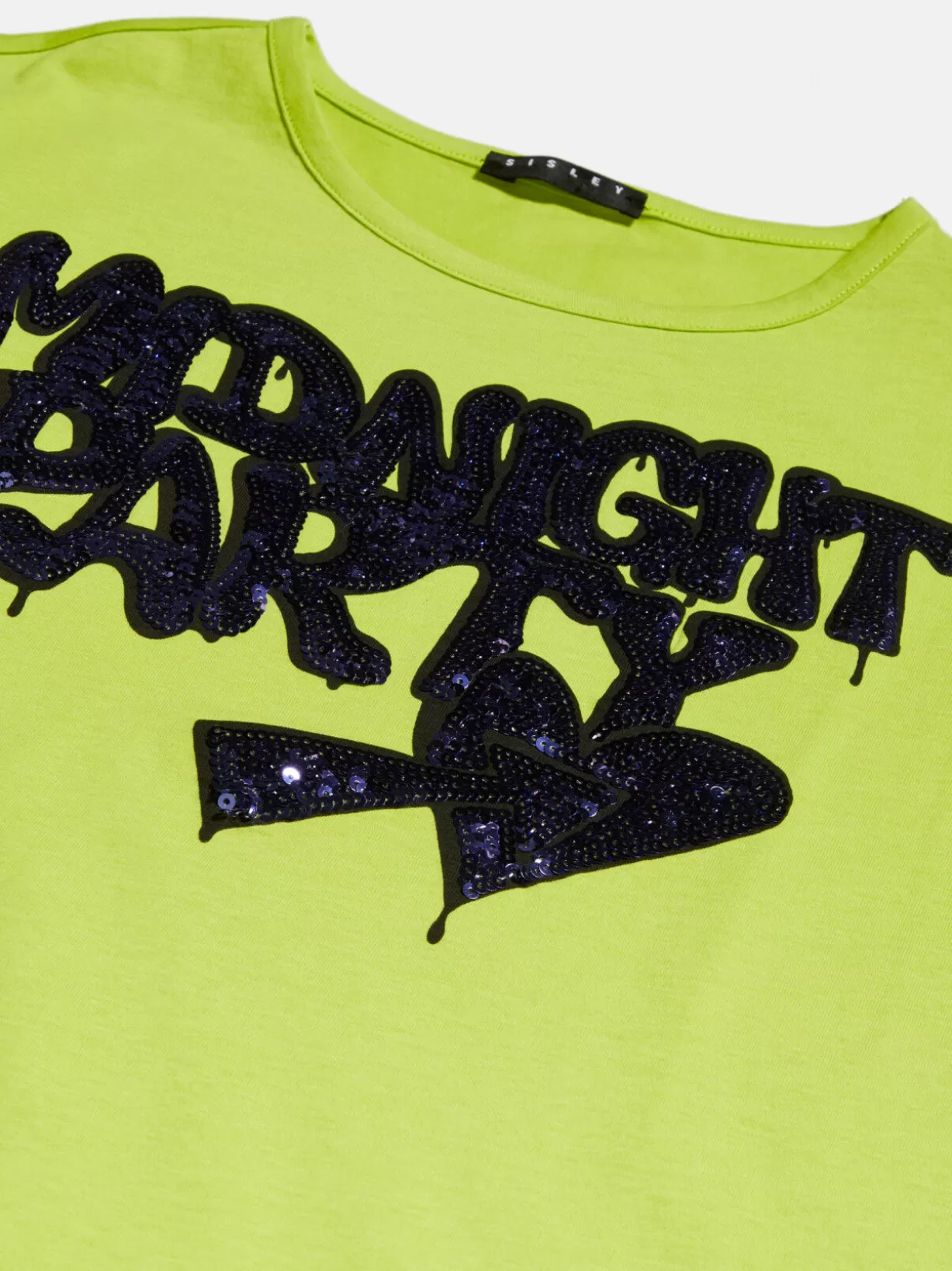 T-Shirt With Print And Sequins<Sisley Hot