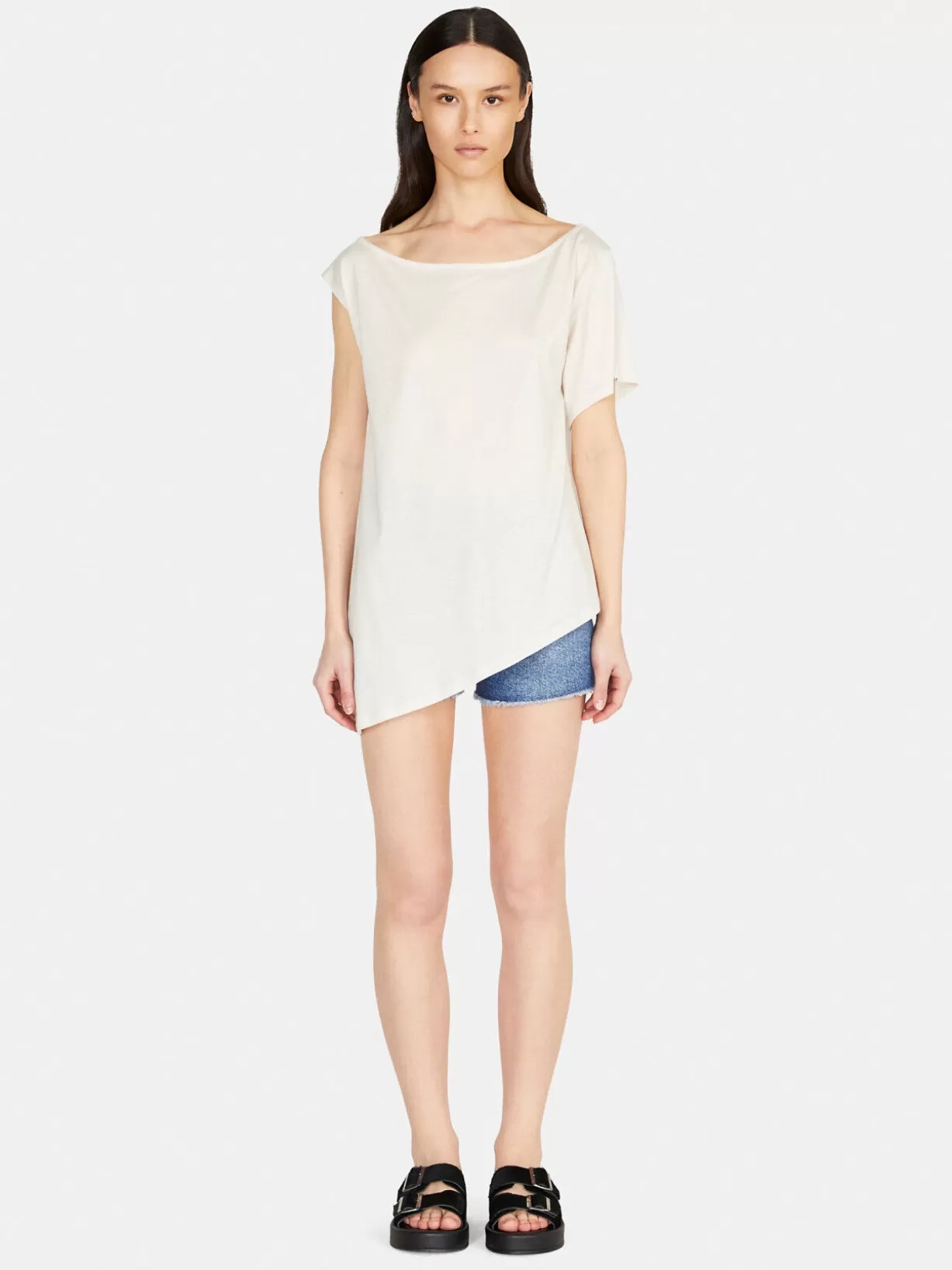 Uneven T-Shirt<Sisley Clearance