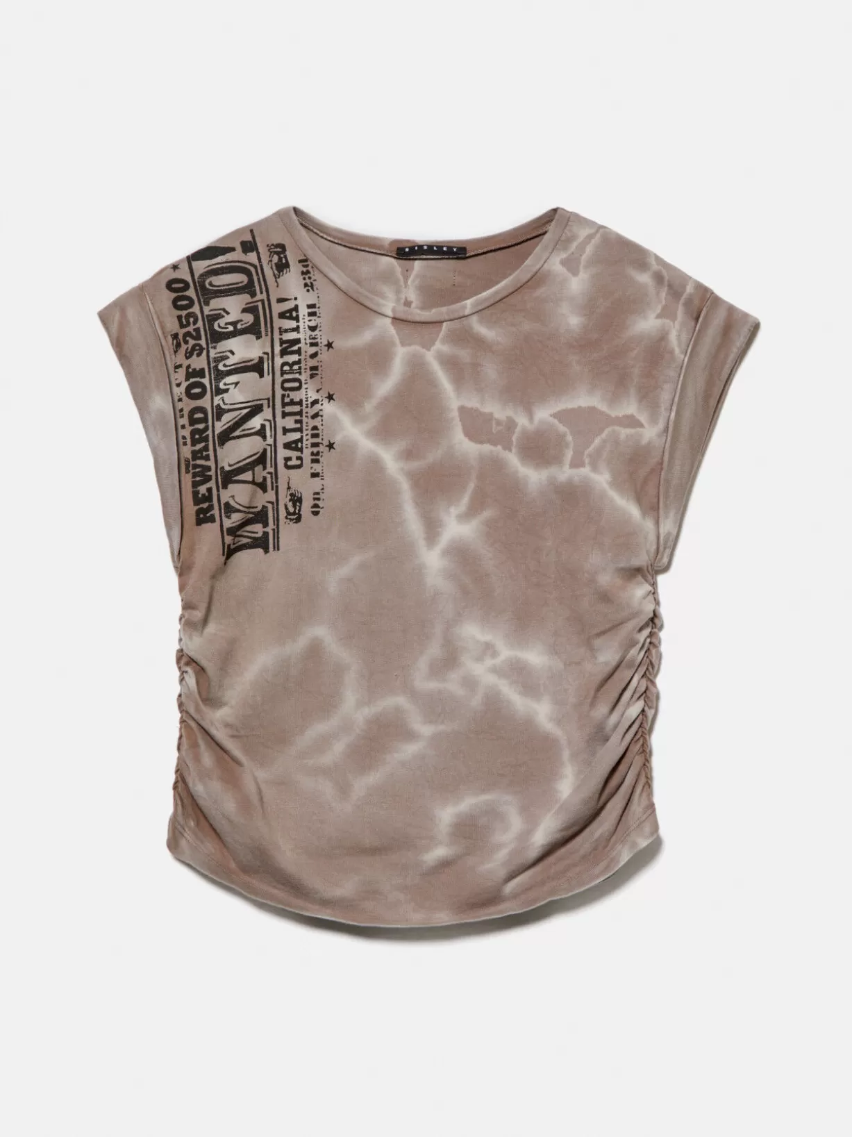 Washed-Out T-Shirt With Curl<Sisley Online