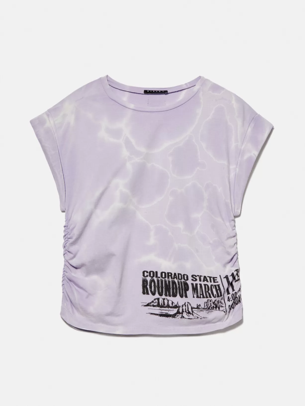 Washed-Out T-Shirt With Curl<Sisley Online