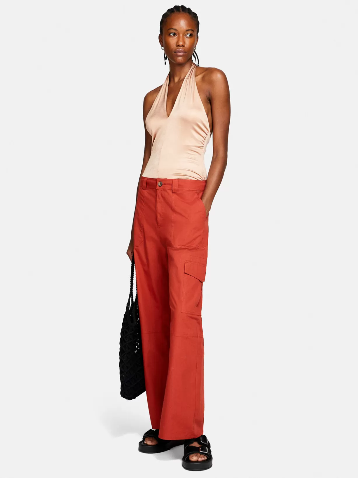 Wide Fit Cargo Trousers<Sisley Hot