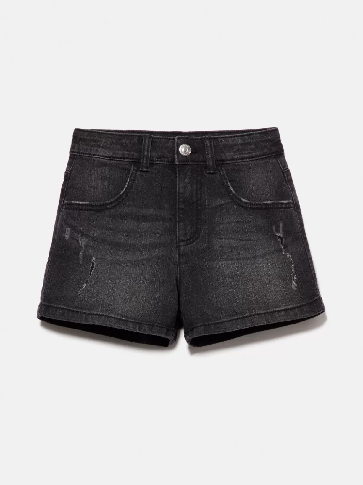 Worn Look Denim Shorts<Sisley Fashion